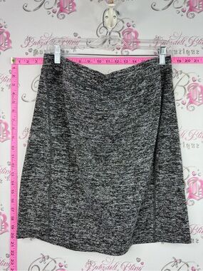 Joe Fresh skirt Heathered Black & White A-Line Knit Skirt